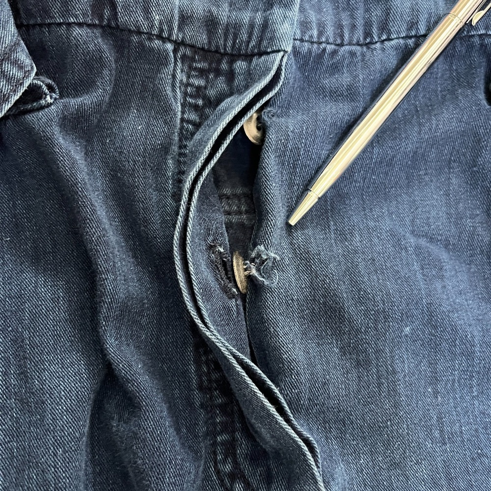 Rachel Comey Denim Jumpsuit Size 0 Womens Blue 3/4 Sleeve Utility Romper - Picture 10 of 16